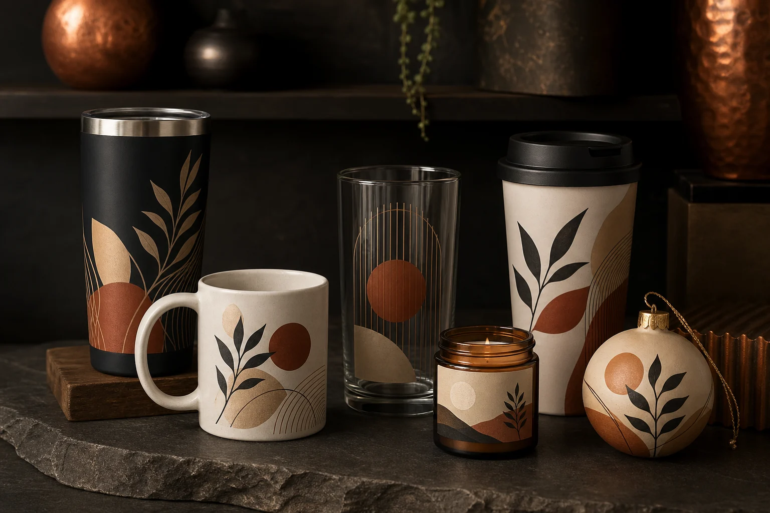 Objets cylindriques personnalisés avec motif enveloppant