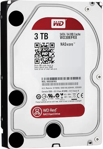 WD 3 to pour Disque Dur de Bureau NAS 3,5" (Emballage sans Frustration) – Rouge