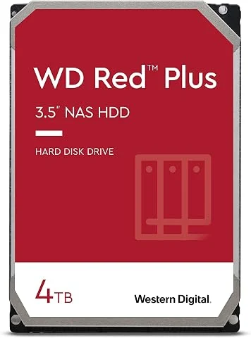 WD Red 4TB 3.0" NAS Disque dur interne - 5400 RPM Class, SATA 6 Gb/s, CMR, 64Mo Cache - WD40EFAX.
