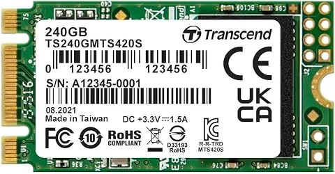 Transcend 240Go SSD MTS420S SSD M.2 SATA III 2242, cache SLC, clé B+M