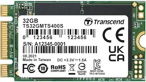 Transcend 32Go MTS400S SSD M.2 SATA III 2242, cache DRAM, clé B+M