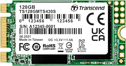 Transcend 128Go MTS430S SSD M.2 SATA III 2242, cache DRAM, clé B+M
