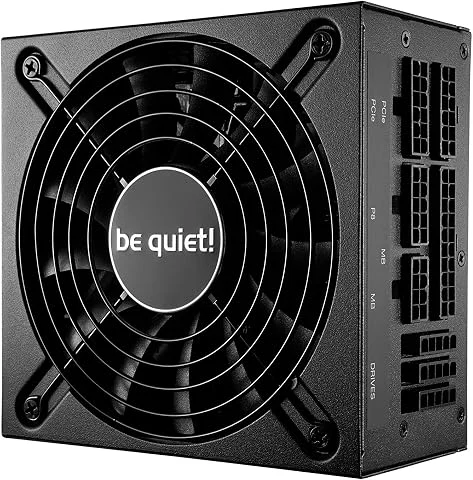 be quiet! SFX L Power 600 W, 80 Plus Gold, Ventilateur de qualité 120 mm à régulation Thermique, 4 connecteurs PCIe pour GPU puissants, câbles modulaires, Cache Adaptateur d'alimen