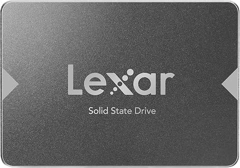 Lexar NS100 2,5" SATA III 6Gb/s SSD 512Go Interne, disque dur SSD Jusqu'à 550 Mo/s en Lecture, pour ordinateur portable, ordinateur de bureau/PC (LNS100-512AMZN)