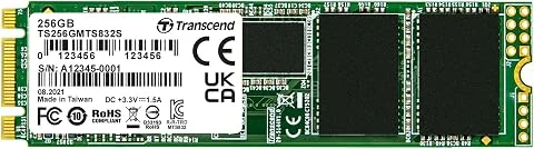 Transcend 256Go MTS832S SSD M.2 SATA III 2280, Cache DRAM, clé B+M