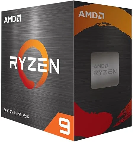 AMD Ryzen 9 5950X Processeur (16 Coeurs/32 Threads, 105W DTP, Socket AM4, 72 Mo de Cache, jusqu'à 4,9Ghz Fréquence Boost, sans Ventilateur)