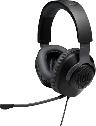 JBL Quantum 100 – Casque gaming filaire avec micro détachable – Accessoire gamer léger et confortable – Compatible avec plusieurs plateformes – Couleur : Noir