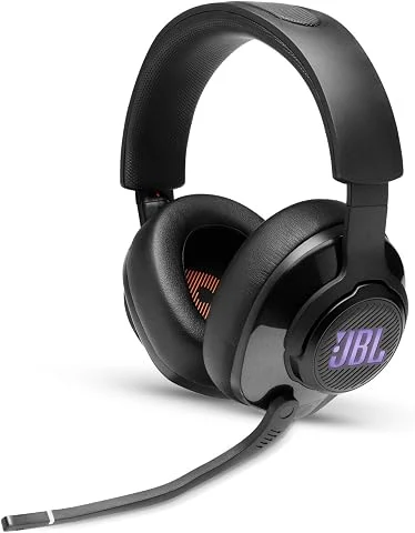 JBL Quantum 400 – Casque gaming filaire avec son Signature Quantum JBL et Quantum SURROUND – Avec micro et effets lumineux RGB – Compatible avec plusieurs plateformes – Couleur : N
