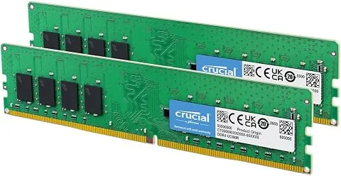 Crucial RAM DDR4 16Go Kit (2x8Go) 3200MHz CL22, PC Mémoire (ou 2933MHz / 2666MHz) - CT2K8G4DFRA32A