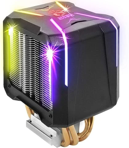 EMPIRE GAMING – Guardian V201 Ventirad de Processeur PC Gamer -Ventilateur RGB SYNC Adressable -Refroidisseur Aluminium 4 Caloducs en Cuivre -Dissipateur de Chaleur Silencieux -CPU