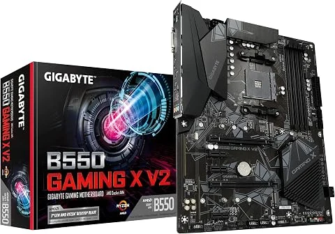 GIGABYTE B550 Gaming X V2 Carte mère - Processeurs AMD Ryzen 5000, VRM 10+3 Phases, jusqu'à 4733 MHz DDR4, 1xPCIe 4.0 + 1xPCIe 3.0 M.2, LAN 1GbE, USB 3.2 Gen 2