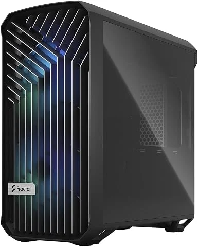 Fractal Design Torrent Compact RGB Black - Light Tint Tempered Glass Side Panels - Open Grille for Maximum air Intake - Two 180mm RGB PWM Fans Included - Type C - ATX Airflow Mid T