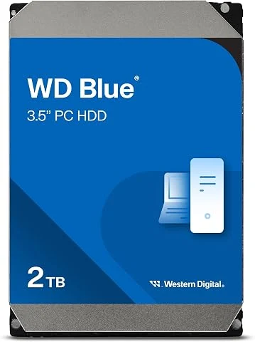 WD Blue 2 To Desktop Disque Dur Interne 3.5" - Classe 7200 RPM, SATA 6 Gb/s, Cache de 256 Mo