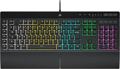 Corsair K55 RGB Pro Clavier de Jeu Filaire à Membrane (AZERTY FR) – Noir