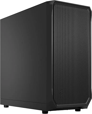 Fractal Design Focus 2 Black Solid - Mesh Front – Two 140 mm Aspect Fans Included – ATX Gaming Case