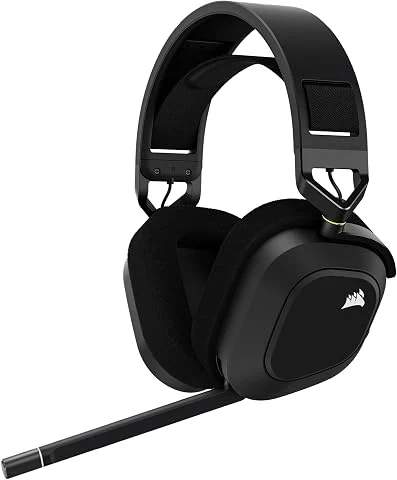 Corsair HS80 RGB sans Fil Casque Gaming Premium, Dolby Atmos – Carbone
