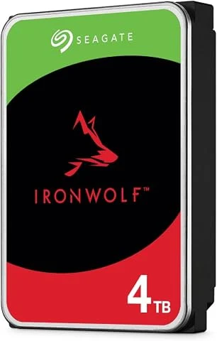 Seagate IronWolf 4 To, Disque dur interne NAS HDD, CMR 3,5" SATA 6 Gbit/s 5 400 tr/min, 64 Mo de mémoire cache, pour NAS RAID, services Rescue valables 3 ans (ST4000VN006)