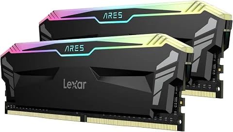 Lexar ARES RGB RAM DDR4 16Go Kit (8Go x 2) 4000 MHz, DRAM 288-Pin U-DIMM PC Mémoire RAM, XMP 2.0 Memoire Haute Performance, CL18-22-22-42, PC4-32000, Noir