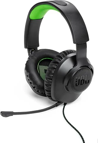 JBL Quantum 100X – Casque de gaming filaire – avec Microphone à perche détachable – conçu pour la Xbox – Compatible avec les autres consoles – Noir et Vert
