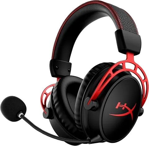 HyperX Cloud Alpha Wireless, Casque gaming PC, 300 heures autonomie, Audio spatial, Mousse à mémoire de forme, Transducteurs double chambre, Micro antibruit, Cadre en aluminium, Ro