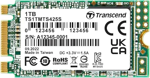Transcend 1To MTS425S SSD M.2 SATA III 2242, Cache SLC, clé B+M