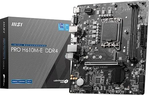 MSI Pro H610M-E DDR4 Carte mère Micro-ATX, LGA 1700