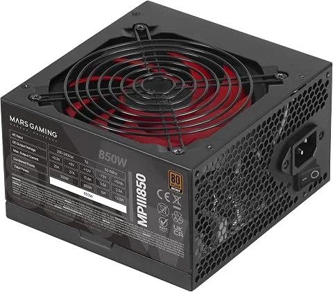Mars Gaming MPIII850 Alimentation ATX 850W, 80 Plus Bronze, Noir