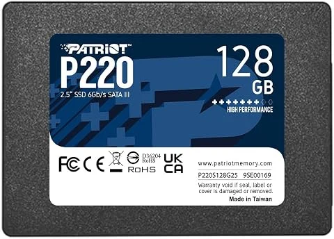 Patriot P220 SSD 128Go SATA III Disque Solide Interne 2.5"