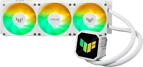 ASUS TUF Gaming LC III 360 ARGB White Edition Refroidisseur de processeur liquide tout-en-un préinstallé, triple ventilateur, tuyaux de 400 mm, Intel LGA 1851, 1700, 1200 et AMD AM