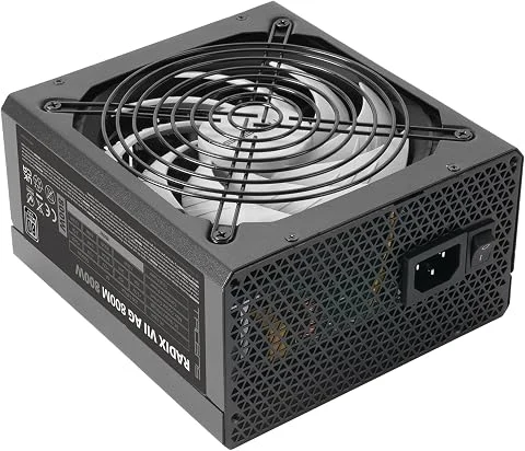 Tacens Radix VII AG 800M, Alimentation Modulaire PC ATX 800W, Garantie 10 Ans, 80Plus Silver, Technologie AI-RPM Silencieuse, Efficacité 87%, Noir