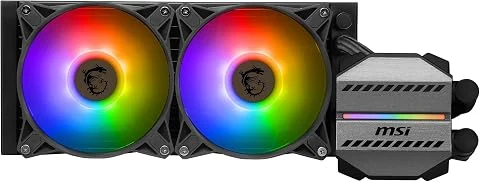 MSI MAG CORELIQUID M240 Kit AIO Watercooling CPU, Pompe de Radiateur Intégrée, Disposition Split-Flow, Tuyaux Anti-Évaporation, Compatible AMD & Intel