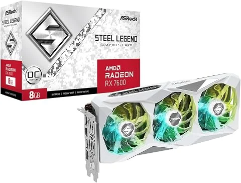 ASROCK Radeon RX 7600 Steel Legend 8GO, 8192 MB GDDR6