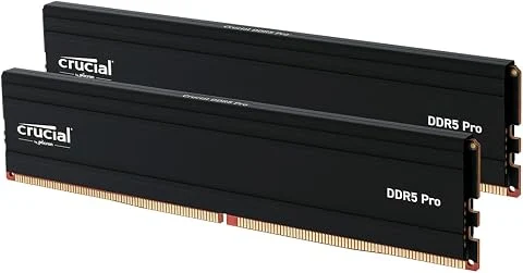 Crucial Pro RAM DDR5 64Go Kit (2x32Go) 5600MHz, Intel XMP 3.0 / AMD Expo, PC Mémoire - CP2K32G56C46U5