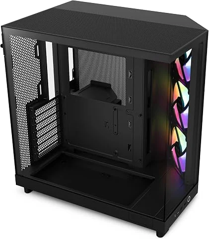 NZXT H6 Flow RGB - Boîtier PC Compact Double Chambre ATX - Noir