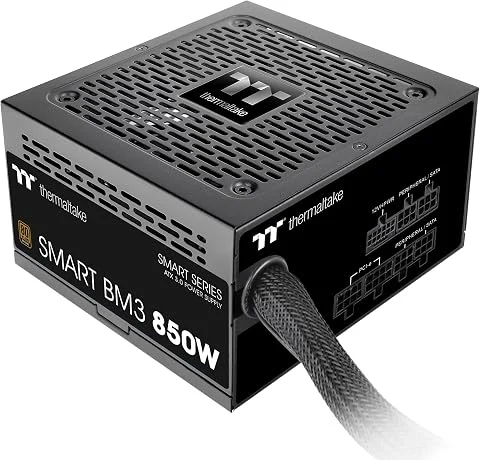 Thermaltake Smart BM3 650W – Alimentation PC Semi-Modulaire 80 Plus Bronze, Norme ATX 3.0 & Connecteur PCIe Gen 5.1 (12V-2x6), Garantie 5 Ans, Noir