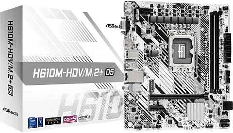ASROCK Carte Mère H610M-HDV/M.2+ DDR5 (Intel LGA 1700) Micro ATX