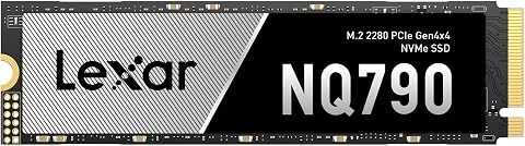 Lexar NQ790 SSD 1To NVMe 1To SSD M.2 2280 Disque SSD NVMe PCIe 4.0 Gen4x4, Jusqu'à 7000 Mo/s en Lecture, 6000 Mo/s en écriture, SSD Interne Compatible PS5 PC Gaming
