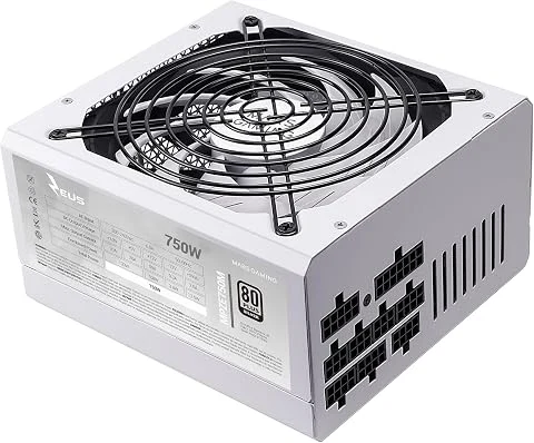 Mars Gaming MPZE750M, Alimentation Full Modulaire 750W ATX, 10 Ans Garantie, 80Plus Silver +87% d'EfficacitÃ, Ventilateur FDB 140mm avec Technologie AI-RPM, Condensateurs Japonais 