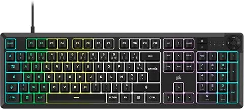 Corsair K55 Core RGB Clavier de Jeu Filaire à Membrane (AZERTY FR) – Noir