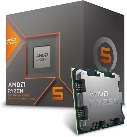 AMD Ryzen 5 8600G Processeur (Radéon Graphique Intégré, Ryzen AI, 6 Coeurs/12 Threads, 65W TDP, Socket AM5, 22Mo Cache, jusqu'à 5,0Ghz Fréquence Boost, avec Ventilateur Wraith Stea
