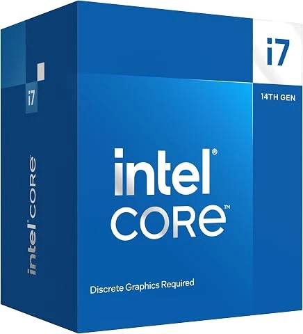 Intel® Core™ i7-14700F, processeur pour PC de Bureau, 20 cœurs (8 P-Cores + 12 E-Cores) jusqu'à 5,4 GHz