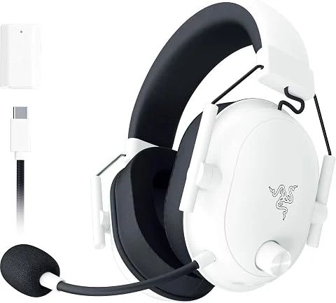 Razer Blackshark V2 Hyperspeed pour PC - Casque de Jeu sans Fil E-Sports Ultra Léger 280g (Microphone Super Large Bande, Haut-Parleur Triforce 50mm, Mousse d'isolation sonore) Blan