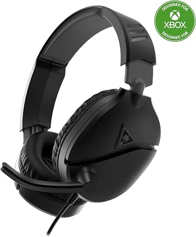 Turtle Beach Recon 70 Noir Casque de gaming multiplateforme pour Xbox Series X ou S et PS5, PS4, PS4 Pro, PC et Appareils Mobiles avec prise 3,5 mm