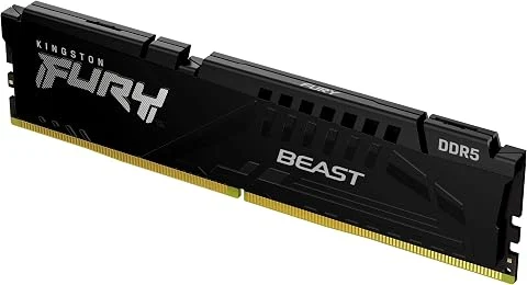 Kingston FURY Beast Noir DDR5 16Go 6000MT/s CL30 DIMM Mémoire pour PC de Gamer Module Simple AMD EXPO et Intel XMP - KF560C30BBE-16