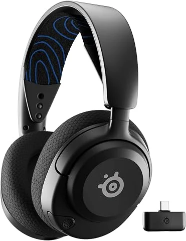 SteelSeries Arctis Nova 5P Casque Gaming PS5 Sans Fil - Haut-parleurs magnétiques néodyme - 100+ profils audio - Batterie 60h - 2,4GHz ou BT - Micro ClearCast Gen 2.X - Pour PS4/5,