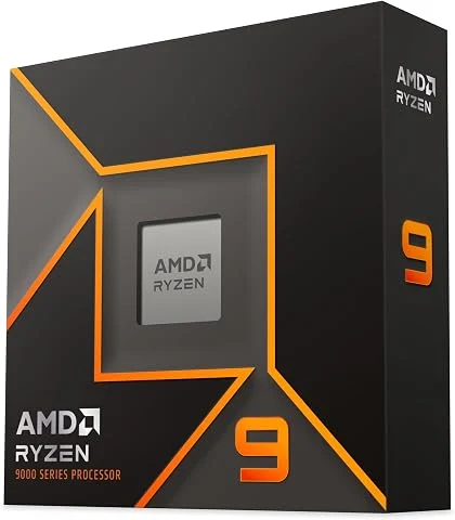 AMD Ryzen 9 9900X Processeur (Radeon Graphique Intégré, 12 Coeurs/24 Threads, 120W TDP, Socket AM5, Cache 76Mo, jusqu'à 5.6 GHz Fréquence Boost, Pas de Ventilateur)