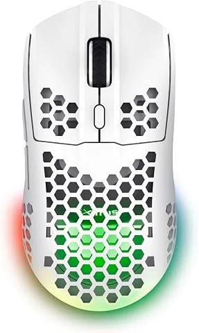 GXTrust Helox Souris Gaming sans Fil Ultralégère 75g, Blanc