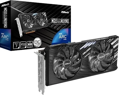 ASRock Tarjeta Gráfica Arc A750 Challenger SE 8GB GDDR6 Dual HDMI/DP OC