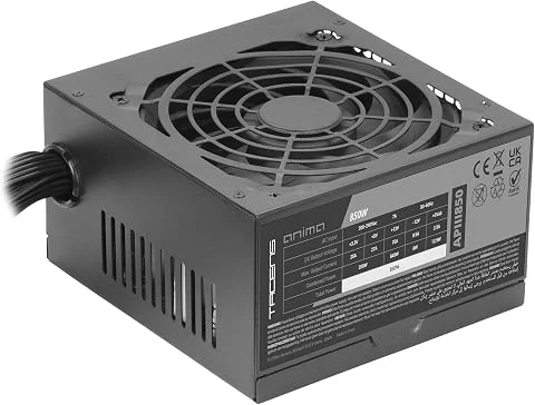 TACENS Anima APIII850, Alimentation ATX 850W, Technologies SMD et DC-DC, 85% d’Efficacité 12V, Ventilateur Ultra-Silencieux 12cm, Condensateurs Japonais 105º, Câbles en Fibre de Ca