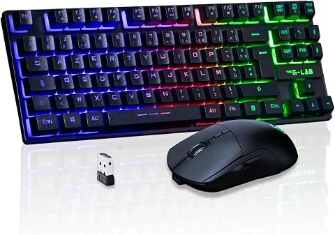 The G-Lab Combo Oxygen EX - Pack Clavier TKL & Souris sans Fil AZERTY FR